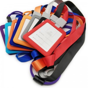 Továrna velkoobchodní silikonová identifikační karta držák odznaku IDnázev karty Case Case Chax Holder s čistým akrylovým oknem